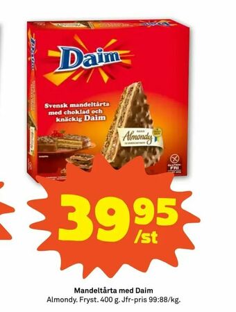 Mandeltårta med Daim