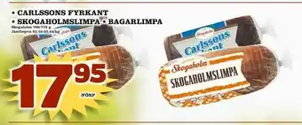 Supergrossen carlssons fyrkant • skogaholmslimpa • bagarlimpa erbjuda