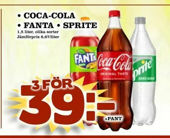 Supergrossen Coca-cola • fanta • sprite erbjuda