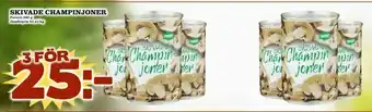 Supergrossen Skivade champinjoner erbjuda