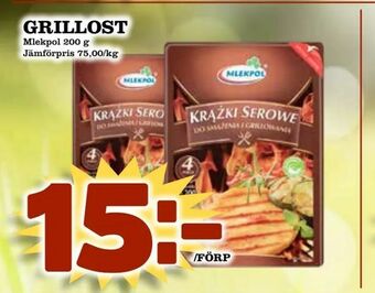 Supergrossen Grillost erbjuda