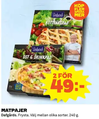 Coop Dafgårds Matpajer 240g erbjuda