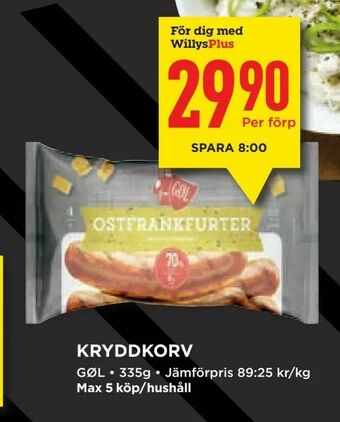 Willys Kryddkorv erbjuda
