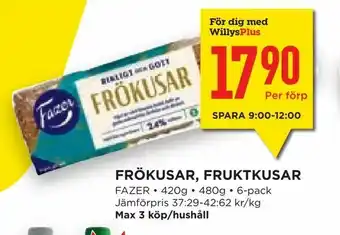 Willys Frökusar, fruktkusar erbjuda