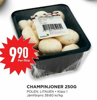Willys Champinjoner 250g erbjuda