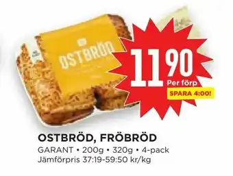 Willys Ostbröd, fröbröd erbjuda