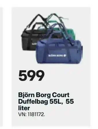 XXL Björn Borg Court Duffelbag 55L, 55 liter erbjuda