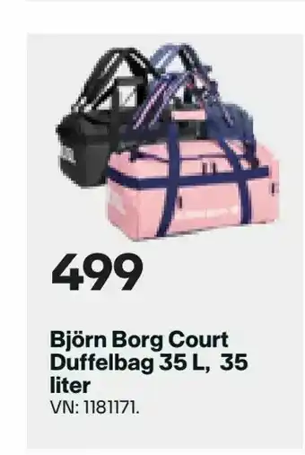 XXL Björn Borg Court Duffelbag 35 L, 35 liter erbjuda