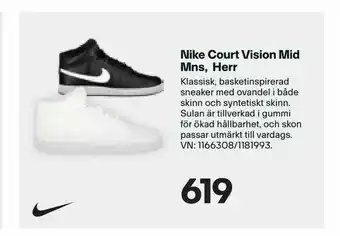 XXL Nike Court Vision Mid Mns, Herr erbjuda