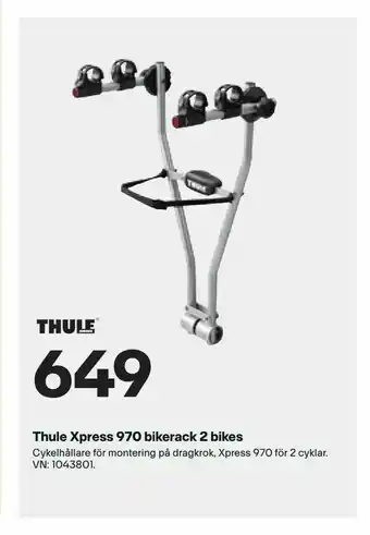 Thule Xpress 970 bikerack 2 bikes