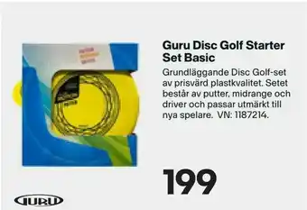 XXL Guru Disc Golf Starter Set Basic erbjuda