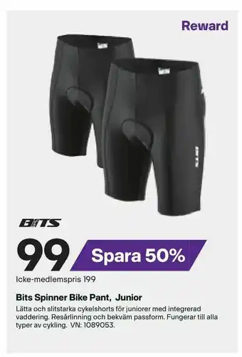 XXL Bits spinner bike pant, junior erbjuda