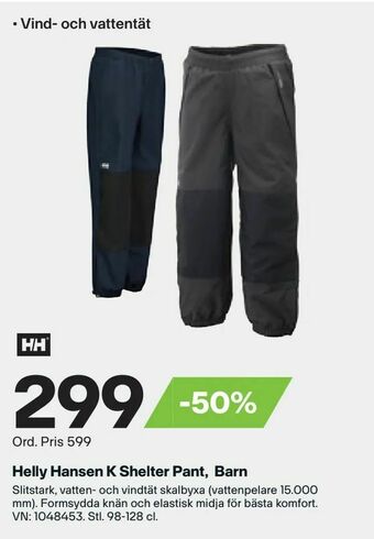 XXL Helly Hansen K Shelter Pant, Barn erbjuda