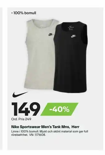 XXL Nike Sportswear Men's Tank Mns, Herr erbjuda