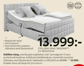 XXXLutz Ställbar säng erbjuda