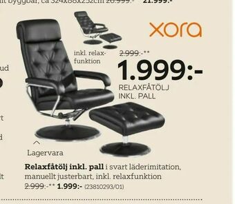 Relaxfåtölj inkl. pall