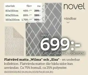XXXLutz Flatvävd matta 'Wilma' och 'Elsa' erbjuda