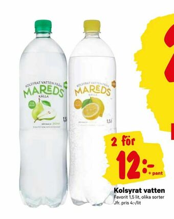 City Gross Kolsyrat vatten erbjuda