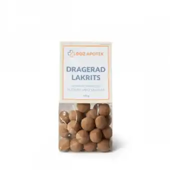 Doz apotek dragerad lakrits mjölkchoklad salmiak, 150 g