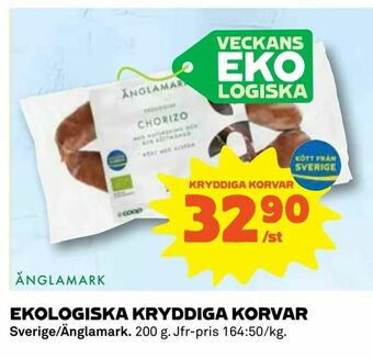 Coop Konsum Ekologiska kryddiga korvar erbjuda