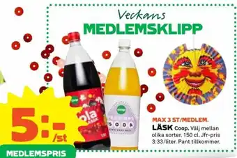 Coop Coop Läsk 150cl erbjuda