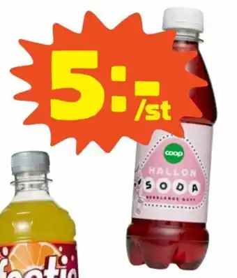 Coop Coop Hallonsoda 33cl erbjuda