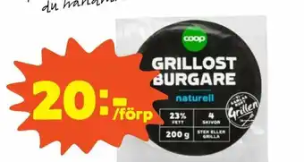 Coop Coop Grillostburgare 200g erbjuda