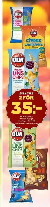 Nelins Olw Snacks 90-275g erbjuda