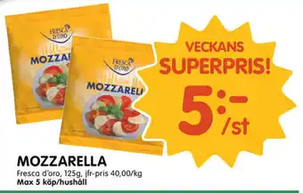 Tempo Fresca d'Oro Mozzarella 125g erbjuda