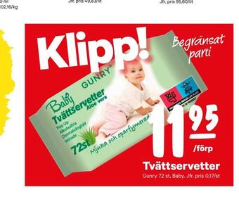 City Gross Tvättservetter erbjuda