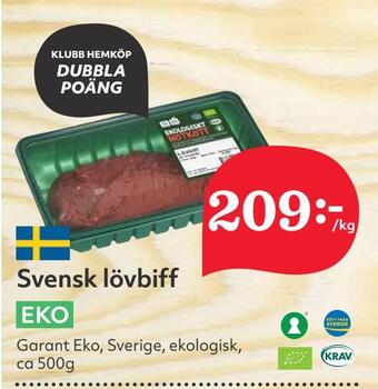 Hemköp Svensk lövbiff erbjuda