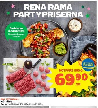 Coop Daglivs Nötfärs erbjuda