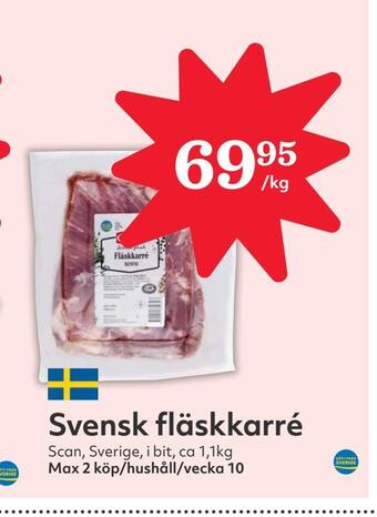 Hemköp Svensk fläskkarré erbjuda