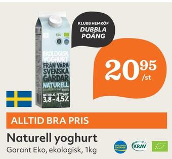Hemköp Naturell yoghurt erbjuda