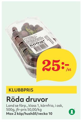 Hemköp Röda druvor erbjuda