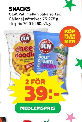 Coop Daglivs Snacks erbjuda
