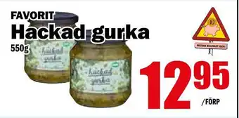 Matdax Hackad gurka erbjuda