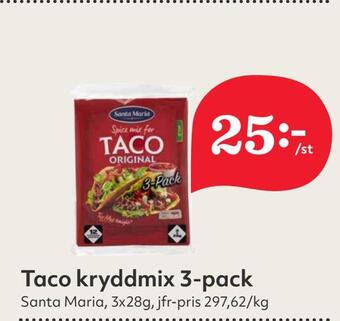 Taco kryddmix 3-pack