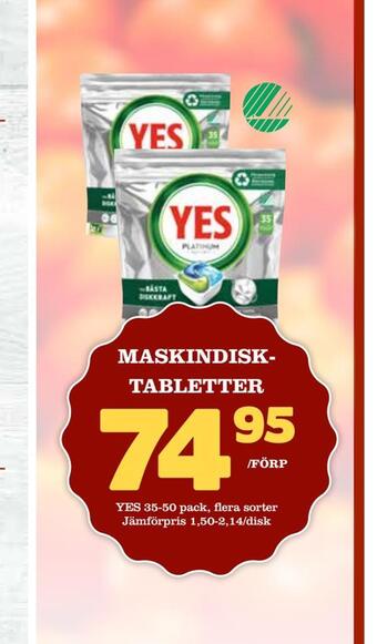 Nelins Maskindisktabletter erbjuda