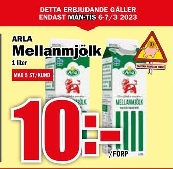 Matdax Mellanmjölk erbjuda