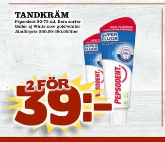 Supergrossen Tandkräm erbjuda