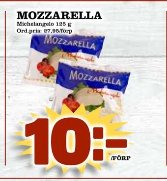 Supergrossen Mozzarella erbjuda