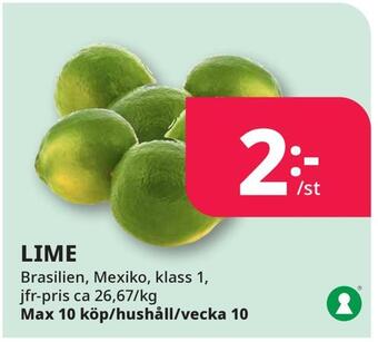 Tempo Lime erbjuda