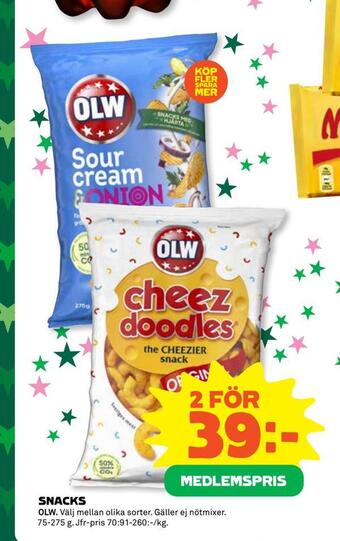 Coop Extra Snacks erbjuda