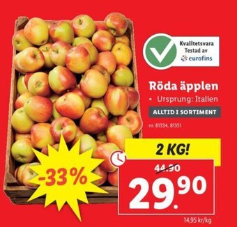 Lidl Röda Äpplen erbjuda