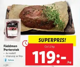 Lidl Fåddmann Porterstek erbjuda