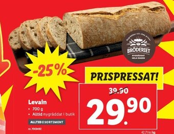 Lidl Levain erbjuda
