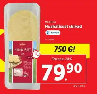Lidl Hushållsost Skivad erbjuda