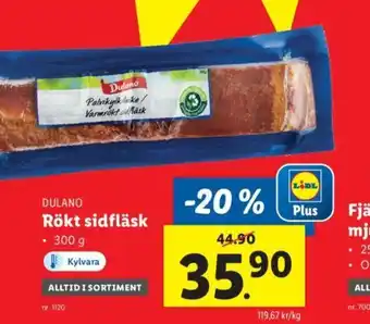 Lidl Rökt Sidfläsk erbjuda