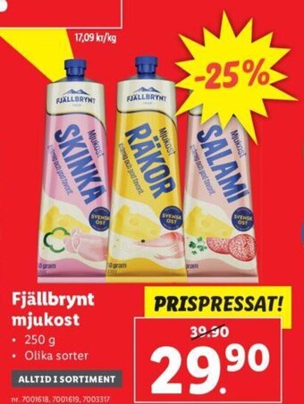 Lidl Fjällbrynt Mjukost erbjuda